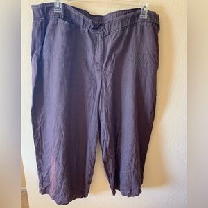 Eileen Fisher Women's Black Linen Pants XL